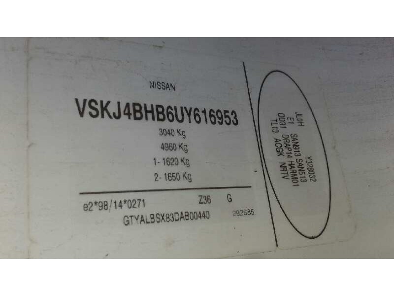 nissan primastar (x..) del año 2009