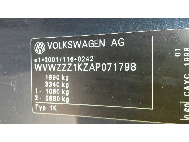 volkswagen golf vi (5k1) del año 2009