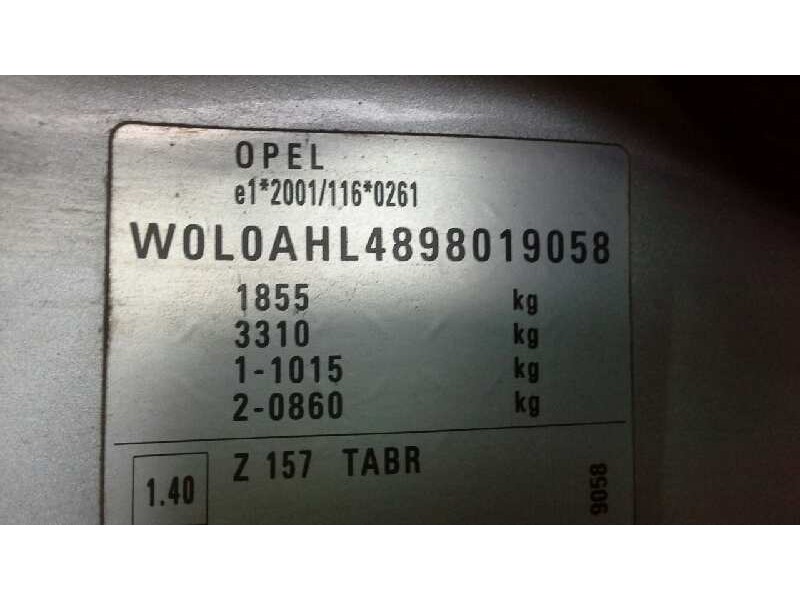 opel astra h ber. del año 2009