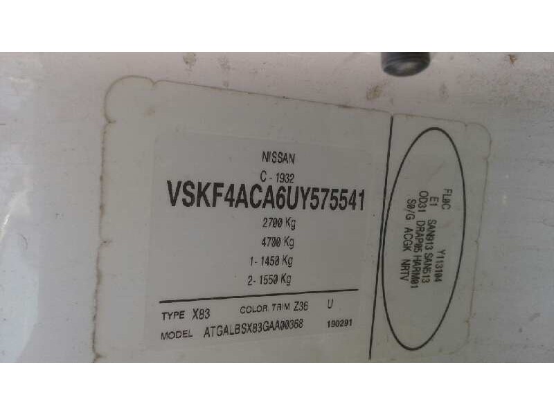 nissan primastar (x83) del año 2002