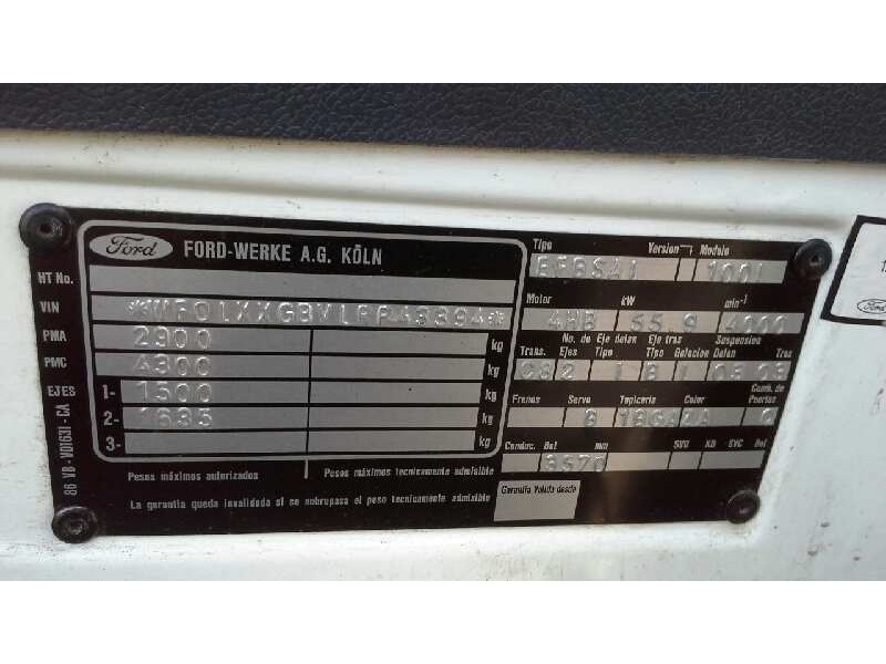 ford transit, caja cerr. largo 95 del año 1994