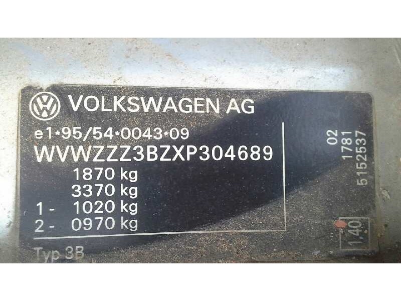 volkswagen passat berlina (3b2) del año 1999