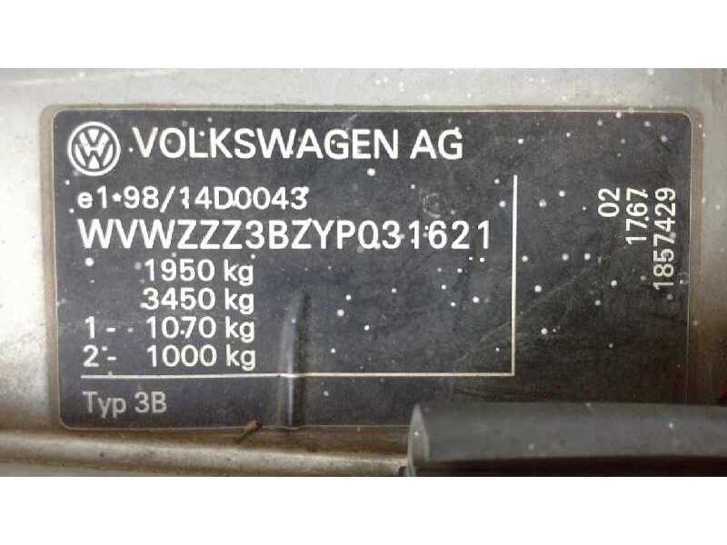 volkswagen passat berlina (3b2) del año 1999