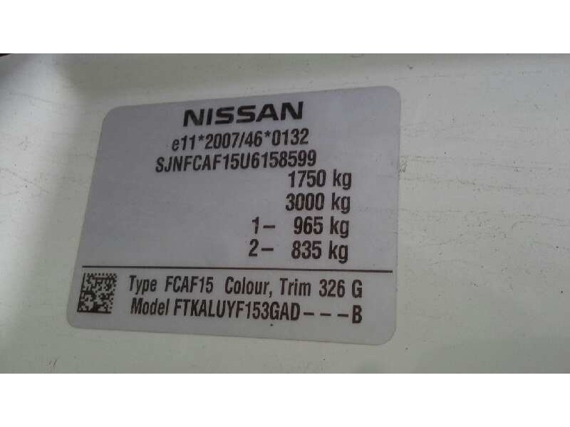 nissan juke (f15) del año 2012