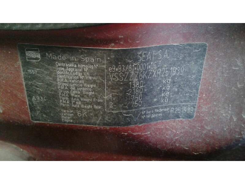 seat ibiza (6k) del año 1999