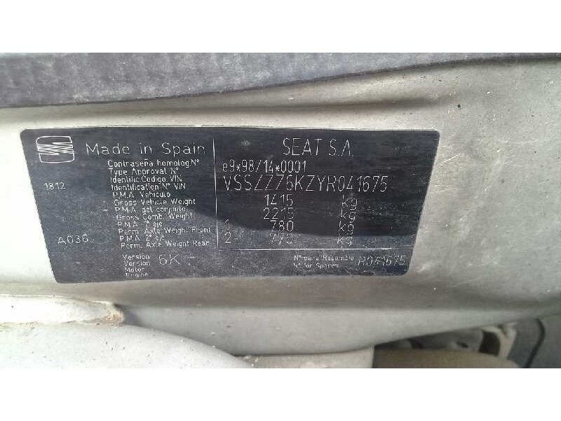 seat ibiza (6k1) del año 1999