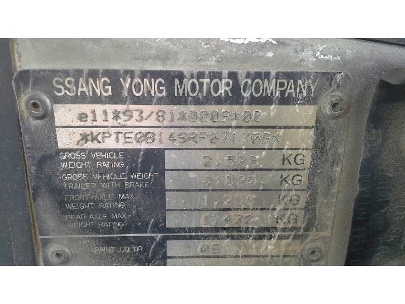 ssangyong musso del año 1995