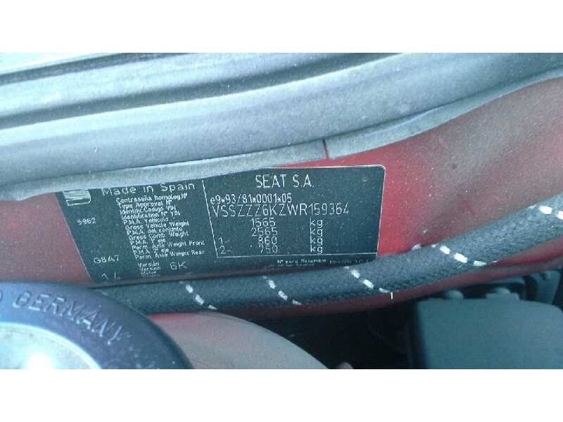 seat cordoba berlina (6k2) del año 1998