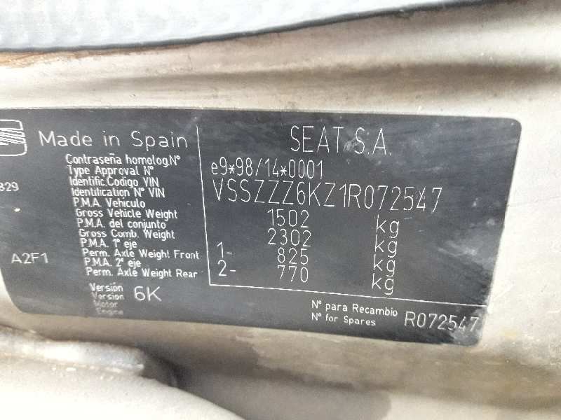 seat ibiza (6k1) del año 2000