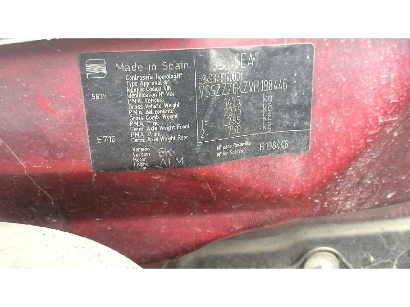 seat cordoba berlina (6k2) del año 1998