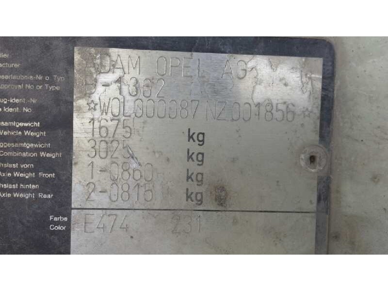 opel vectra a del año 1992