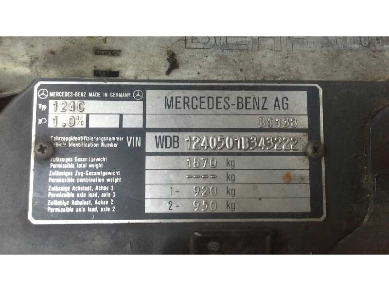 mercedes-benz clase e (w124) coupe/cabrio del año 1986