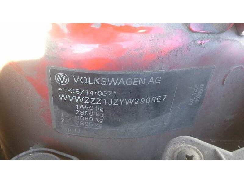 volkswagen golf iv berlina (1j1) del año 1999