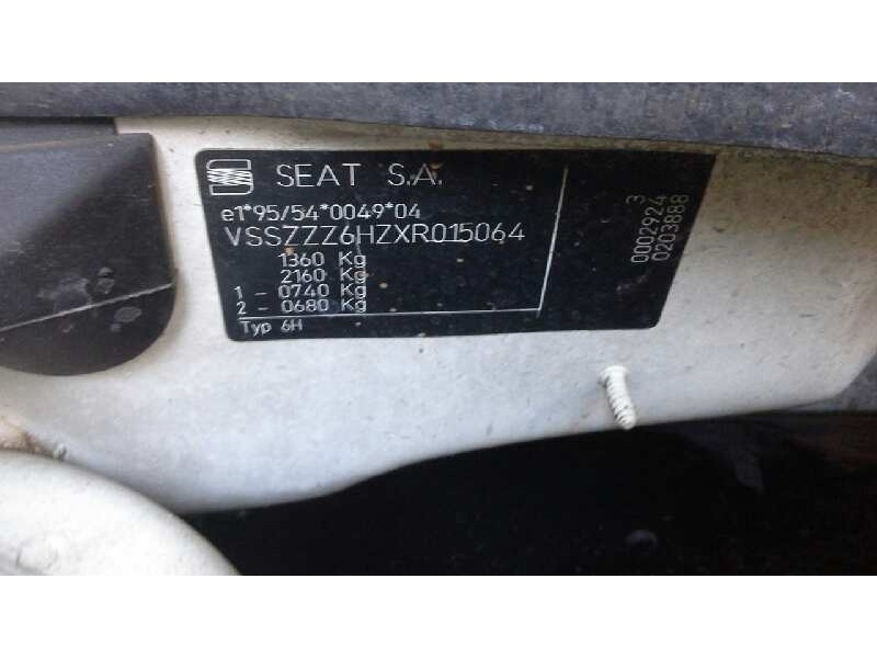 seat arosa (6h1) del año 1999