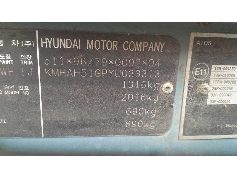 hyundai atos (mx) del año 2000