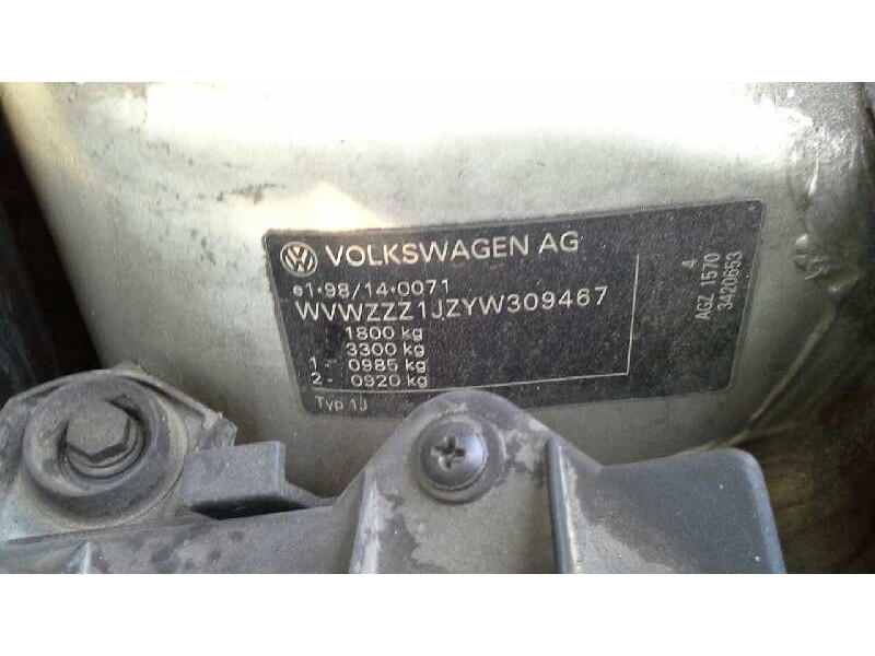 volkswagen golf iv berlina (1j1) del año 1999