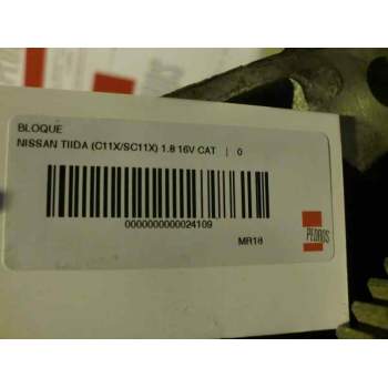 Recambio de bloque para nissan tiida (c11x/sc11x) 1.8 16v cat referencia OEM IAM MR18  120049