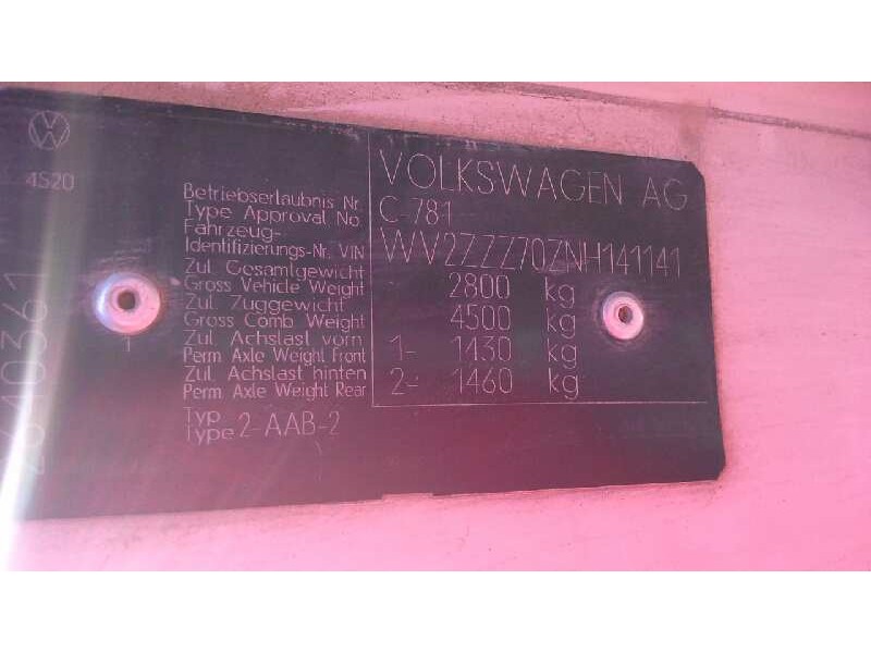 volkswagen t4 transporter/furgoneta (mod. 1991) del año 1992