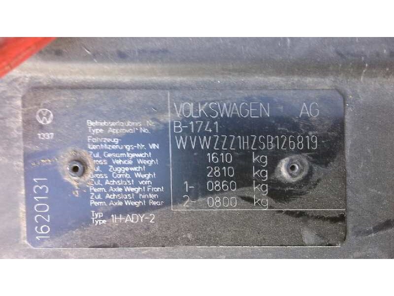 volkswagen golf iii berlina (1h1) del año 1995