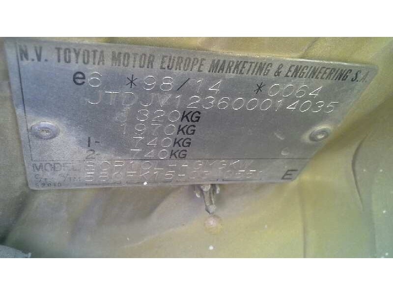 toyota yaris (ncp1/nlp1/scp1) del año 1999