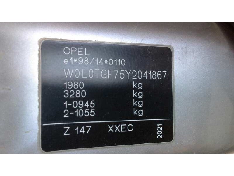 opel zafira a del año 1999