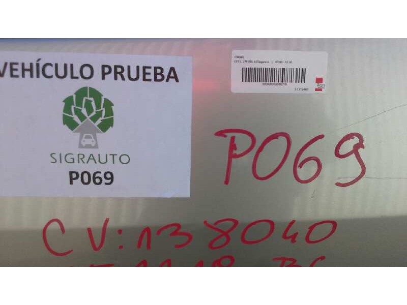 opel zafira a del año 1999