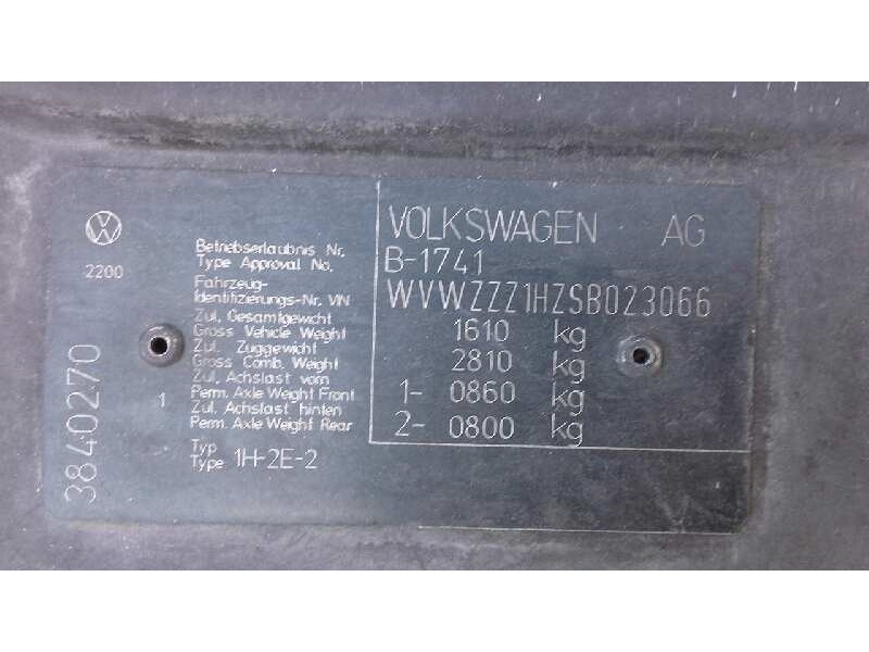 volkswagen golf iii berlina (1h1) del año 1994