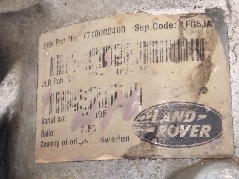 Recambio de diferencial delantero para land rover range rover evoque (l538) 2.0 d referencia OEM IAM   