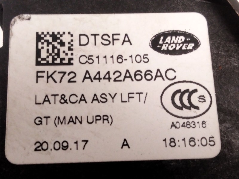 Recambio de cerradura maletero / porton para land rover discovery sport (l550) 2.0 d referencia OEM IAM FK72A442A66AC  