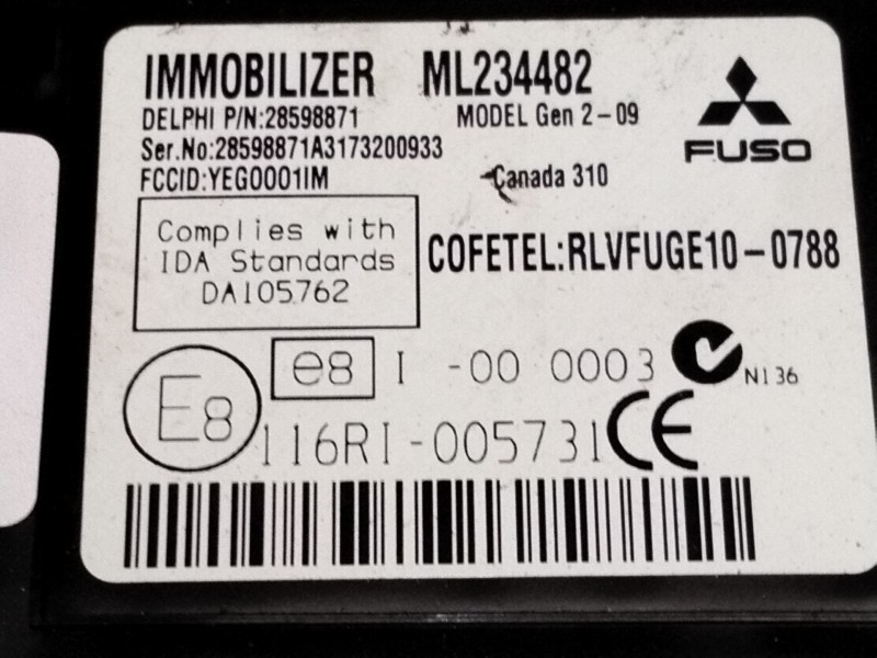 Recambio de modulo electronico para fuso (mitsubishi) canter 7c15 eco hybrid referencia OEM IAM ML234482  