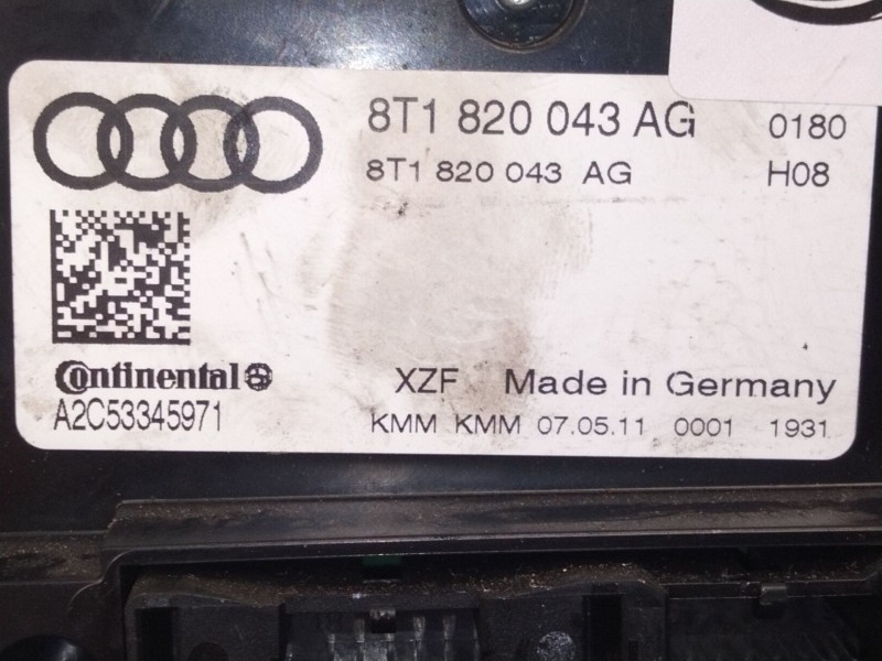 Recambio de mando climatizador para audi a5 (8t3) 2.0 tdi referencia OEM IAM 8T1820043  