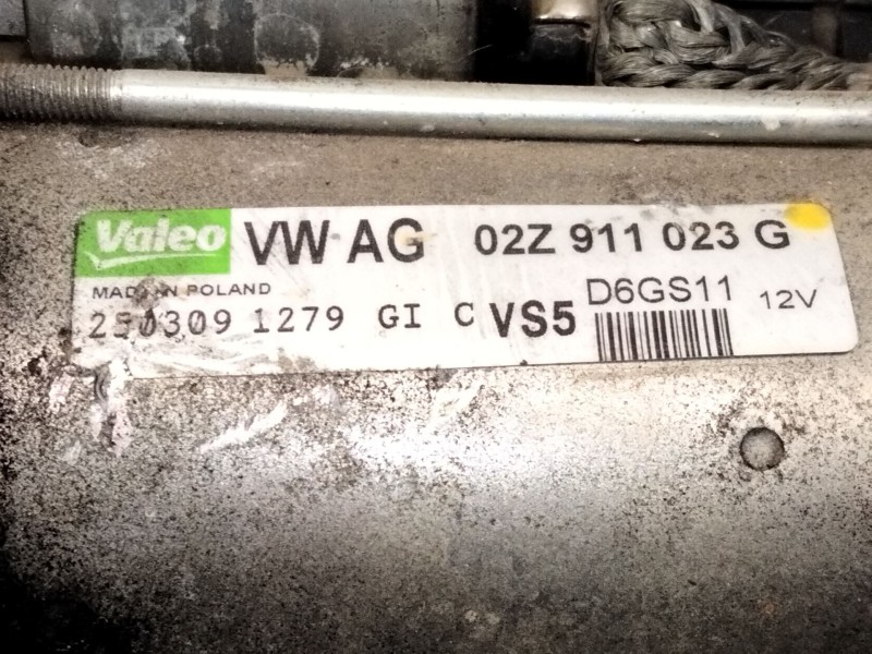 Recambio de motor arranque para volkswagen scirocco iii (137, 138) 1.4 tsi referencia OEM IAM 02Z911023  
