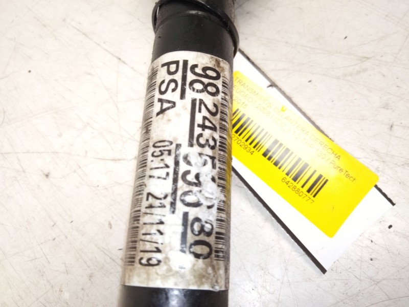 Recambio de transmision delantera derecha para peugeot 2008 i (cu_) 1.2 thp 130 / puretech 130 referencia OEM IAM 9824359680  