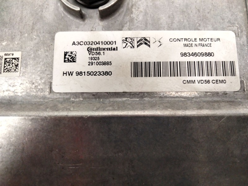 Recambio de centralita motor uce para peugeot 2008 i (cu_) 1.2 thp 130 / puretech 130 referencia OEM IAM 9834609880  