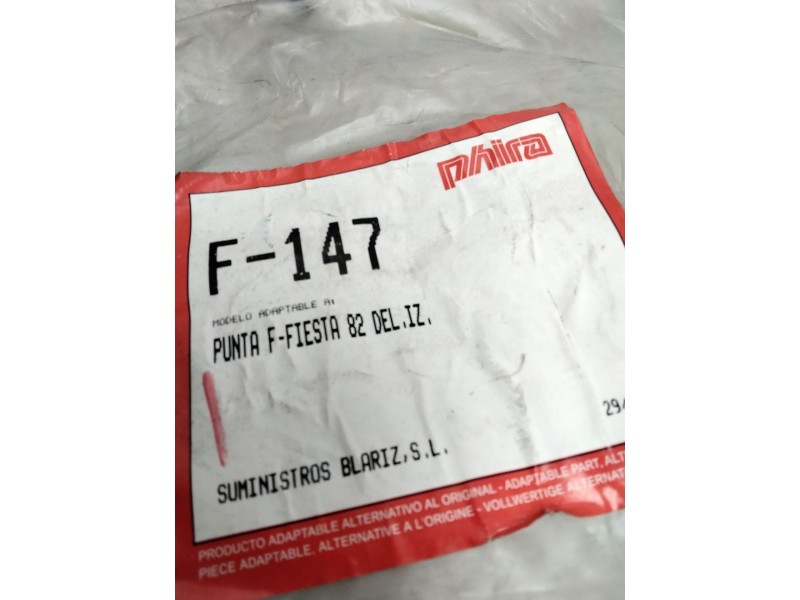 Recambio de puntera chasis delantera izquierda para ford fiesta ii (fbd) 1.1 (fbd) referencia OEM IAM F-147  ZZ03601