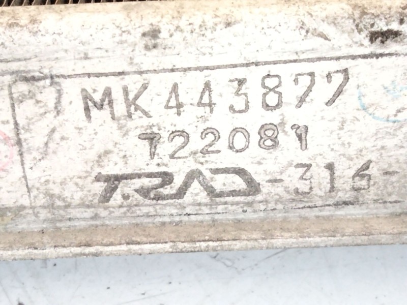 Recambio de radiador agua para fuso (mitsubishi) canter 7c15 eco hybrid referencia OEM IAM MK443822  