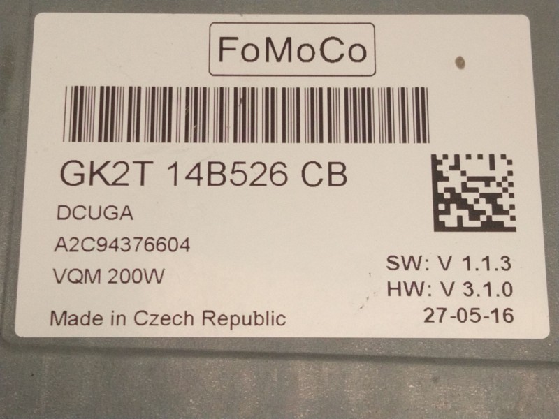 Recambio de modulo electronico para ford transit custom v362 furgón (fy, fz) 2.0 ecoblue referencia OEM IAM GK2T14B526  