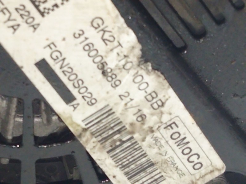 Recambio de alternador para ford transit custom v362 furgón (fy, fz) 2.0 ecoblue referencia OEM IAM GK2T10300BB  