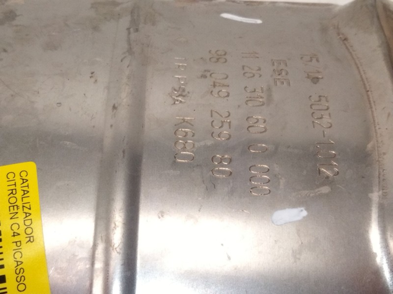 Recambio de catalizador para citroën c4 picasso ii 2.0 bluehdi 150 referencia OEM IAM 9804925980  