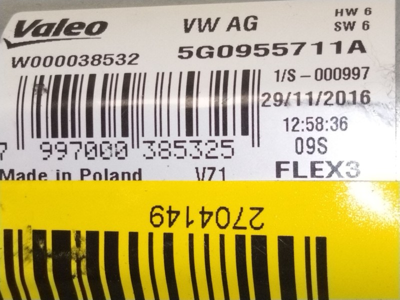 Recambio de motor limpia trasero para volkswagen golf vii (5g1, bq1, be1, be2) 2.0 tdi referencia OEM IAM 5G0955711  