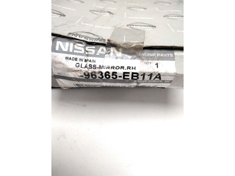 Recambio de cristal retrovisor derecho para nissan navara np300 caja/chasis (d40) 2.5 dci referencia OEM IAM 96365EB11A  