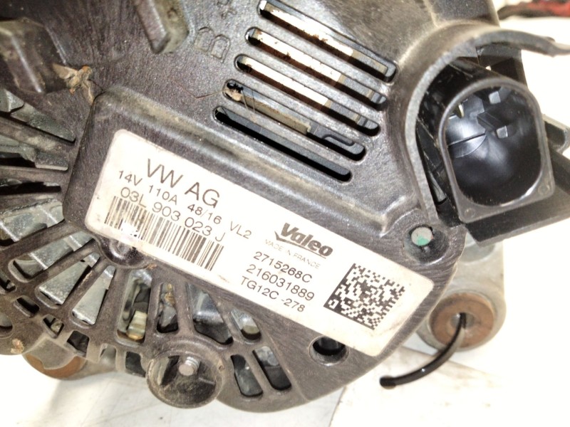 Recambio de alternador para volkswagen golf vii (5g1, bq1, be1, be2) 2.0 tdi referencia OEM IAM 03L903023  