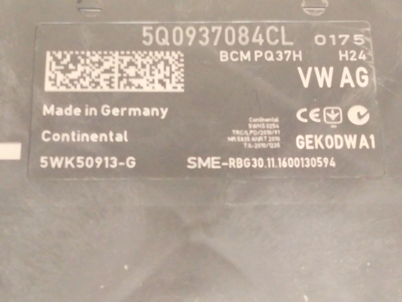 Recambio de modulo confort para volkswagen golf vii (5g1, bq1, be1, be2) 2.0 tdi referencia OEM IAM 5Q0937084  