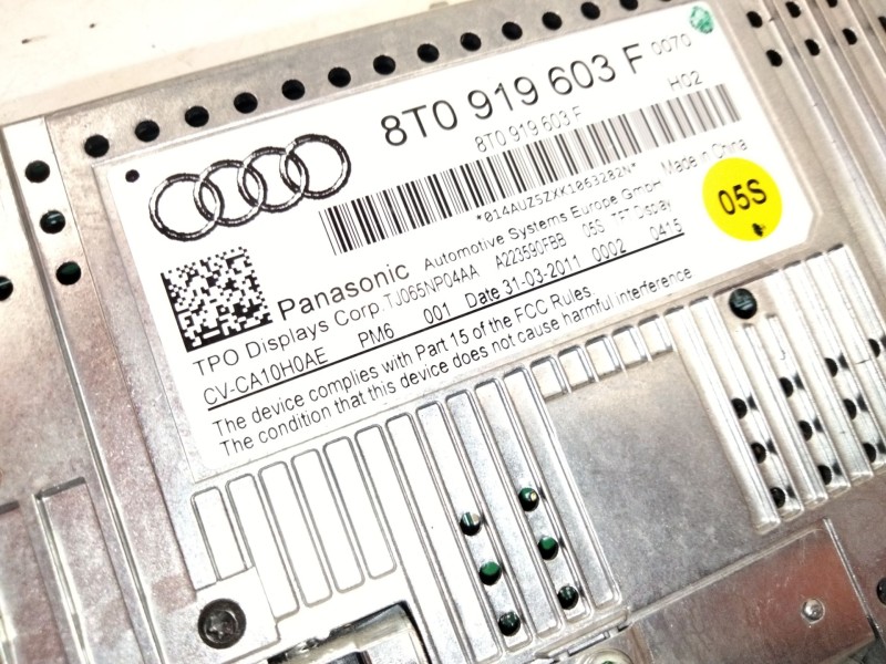 Recambio de pantalla multifuncion para audi q5 (8r) 2.0 tdi (125kw) referencia OEM IAM 8T0919603  
