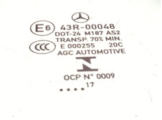 Recambio de luna custodia trasera izquierda para mercedes-benz clase a (w176) a 200 cdi / d (176.008) referencia OEM IAM 43R0004 2