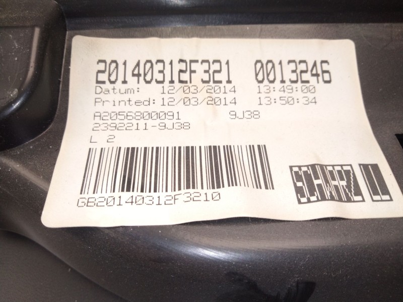 Recambio de guantera para mercedes-benz clase c (w205) c 220 bluetec / d (205.002, 205.004) referencia OEM IAM A2056800091  