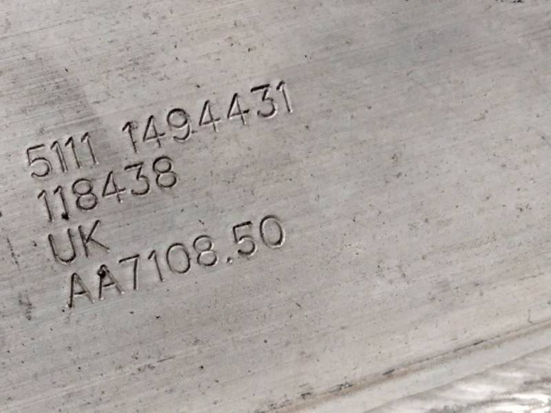 Recambio de refuerzo paragolpes delantero para mini mini (r50, r53) one referencia OEM IAM 1494431  