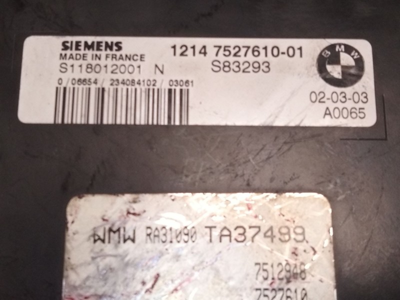 Recambio de centralita motor uce para mini mini (r50, r53) one referencia OEM IAM 7527610  