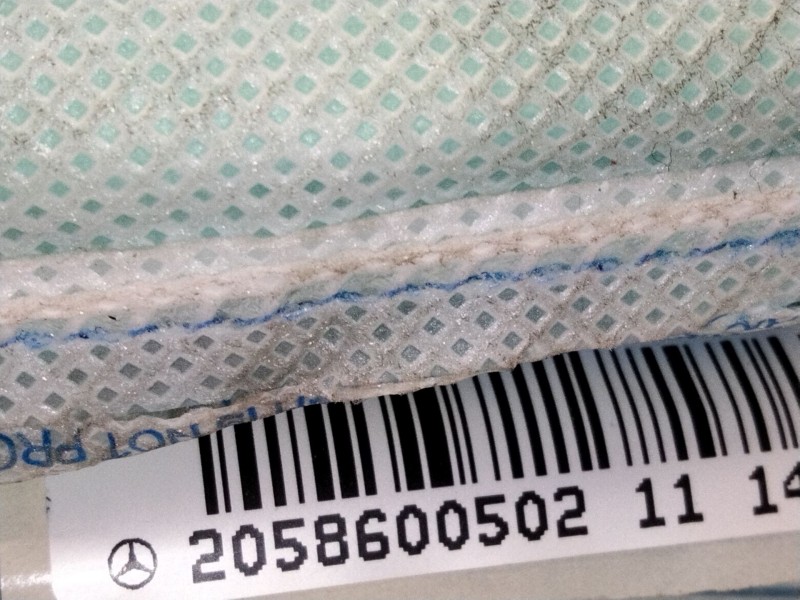 Recambio de airbag cortina trasero derecho para mercedes-benz clase c (w205) c 220 bluetec / d (205.002, 205.004) referencia OEM