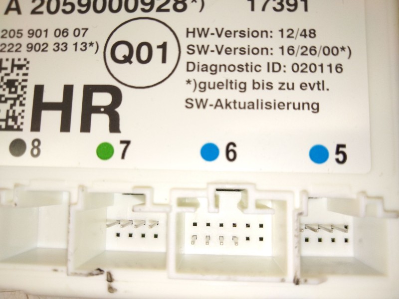 Recambio de modulo control puerta para mercedes-benz clase c (w205) c 220 bluetec / d (205.002, 205.004) referencia OEM IAM A205